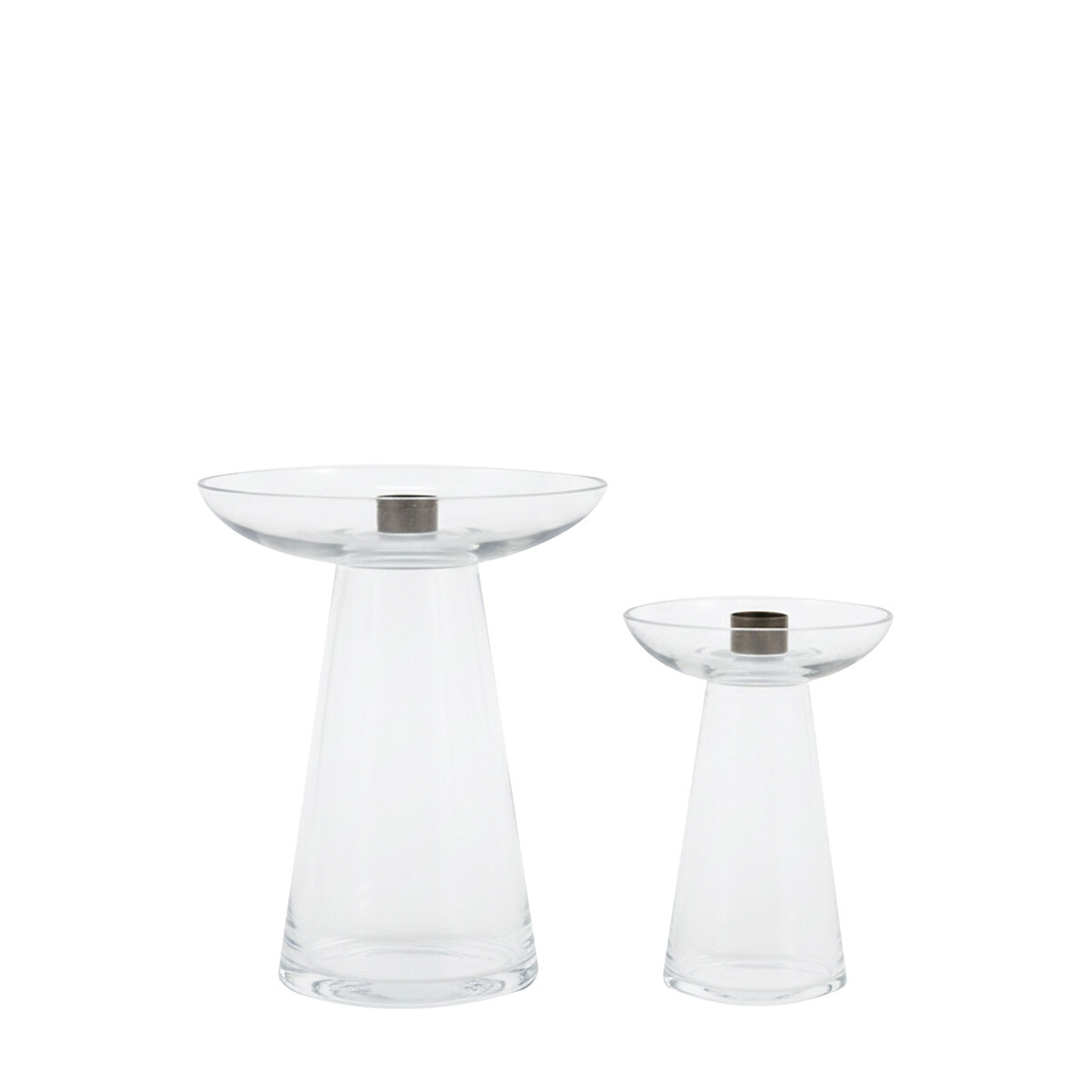 Set of 2 Dalmine Glass Candle Holders glass, ÉDITÉ
