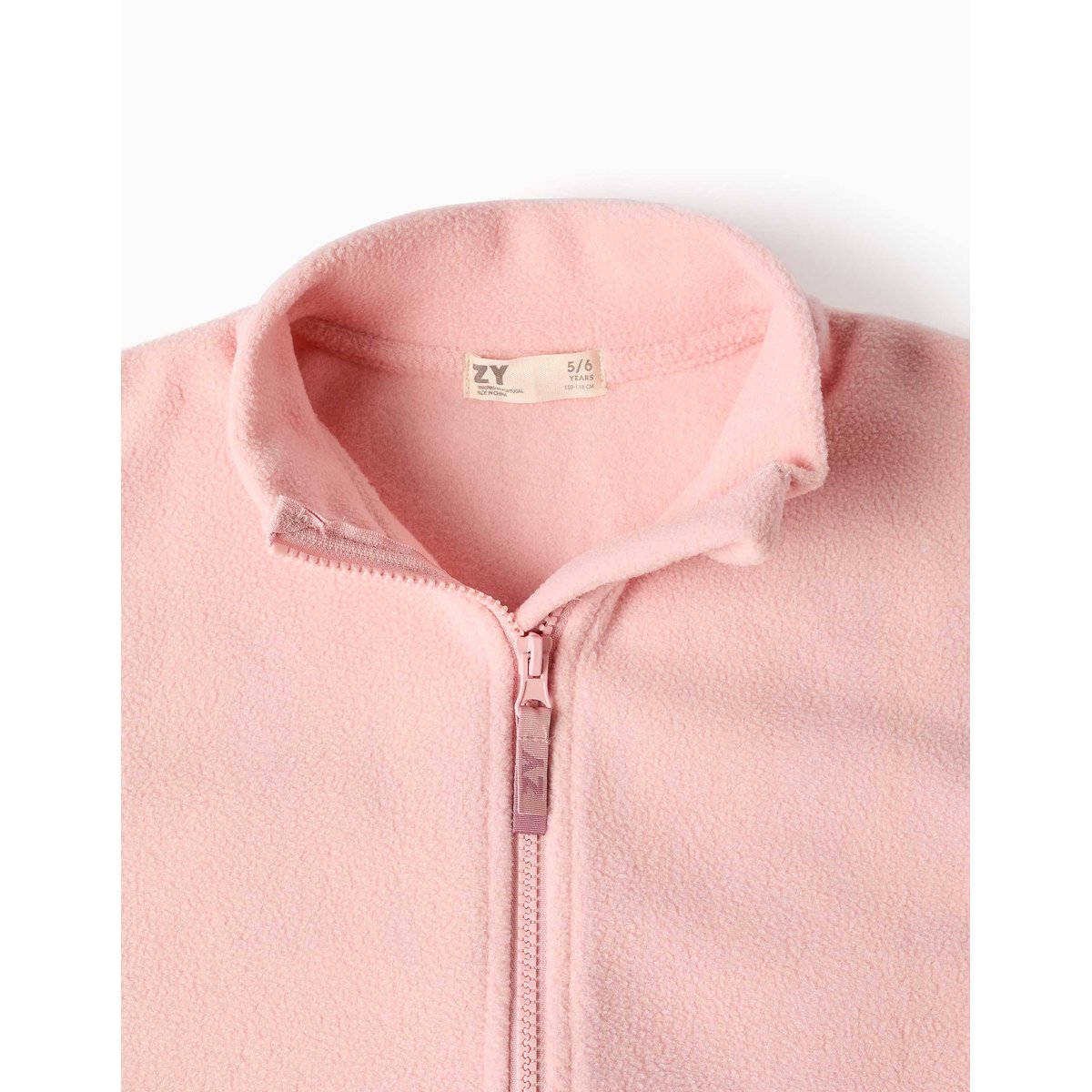 Veste en polaire à col montant rose clair, ZIPPY