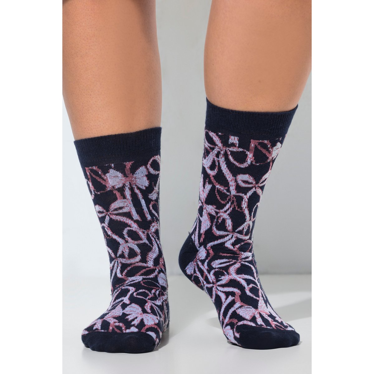 Chaussettes, lot de 2 bleu nuit, ULLA POPKEN