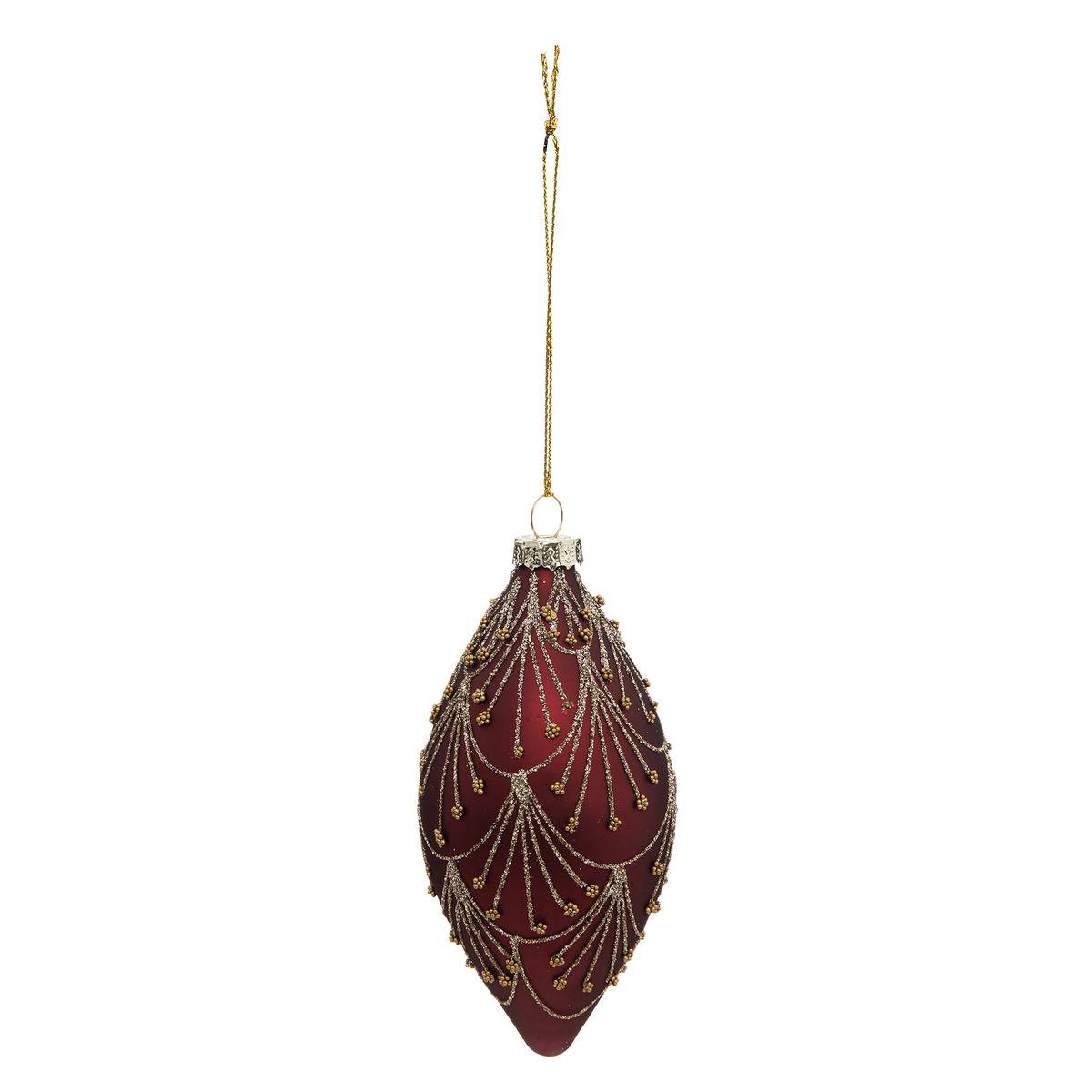 Boules de Noël "Nouvelle Orléans" lot de 3 en verre D13cm rose, FEERIC LIGHTS & CHRISTMAS