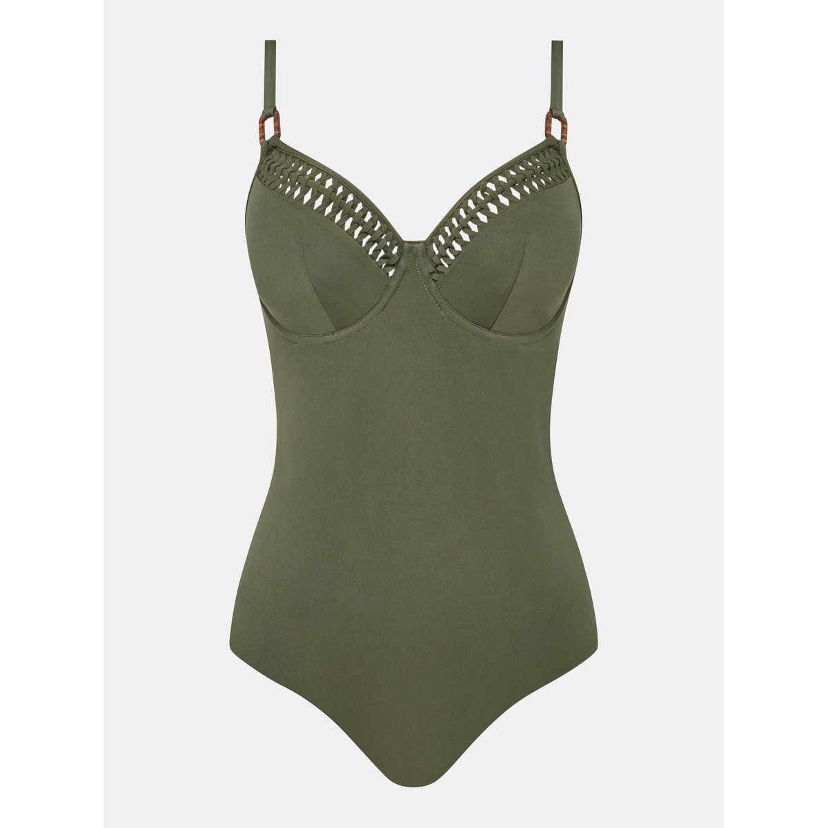 Maillot de bain 1 pièce plongeant SERENITA cyprès, CHANTELLE