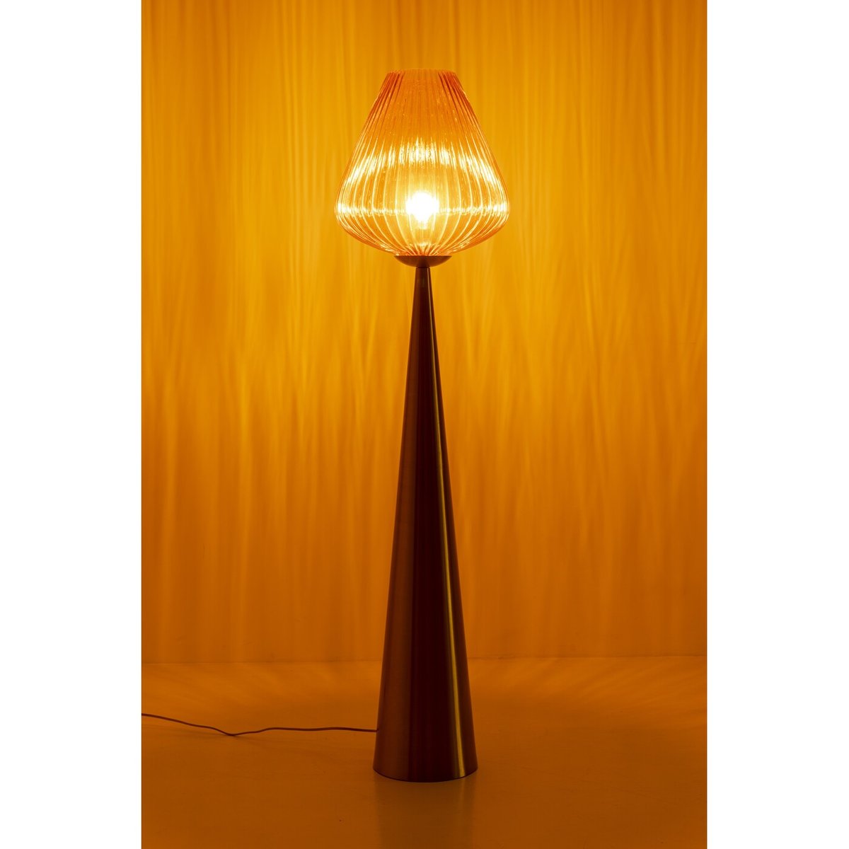 Lampadaire en verre et acier, GENIE orange, KARE DESIGN