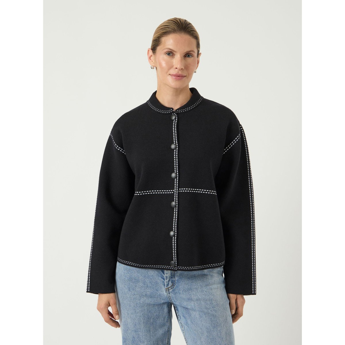 Cardigan En Maille black, YAS
