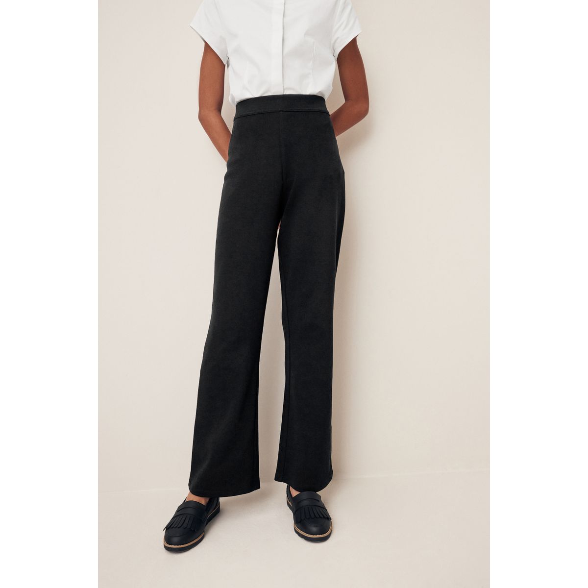 Pantalon d’école bootcut taille haute noir, NEXT