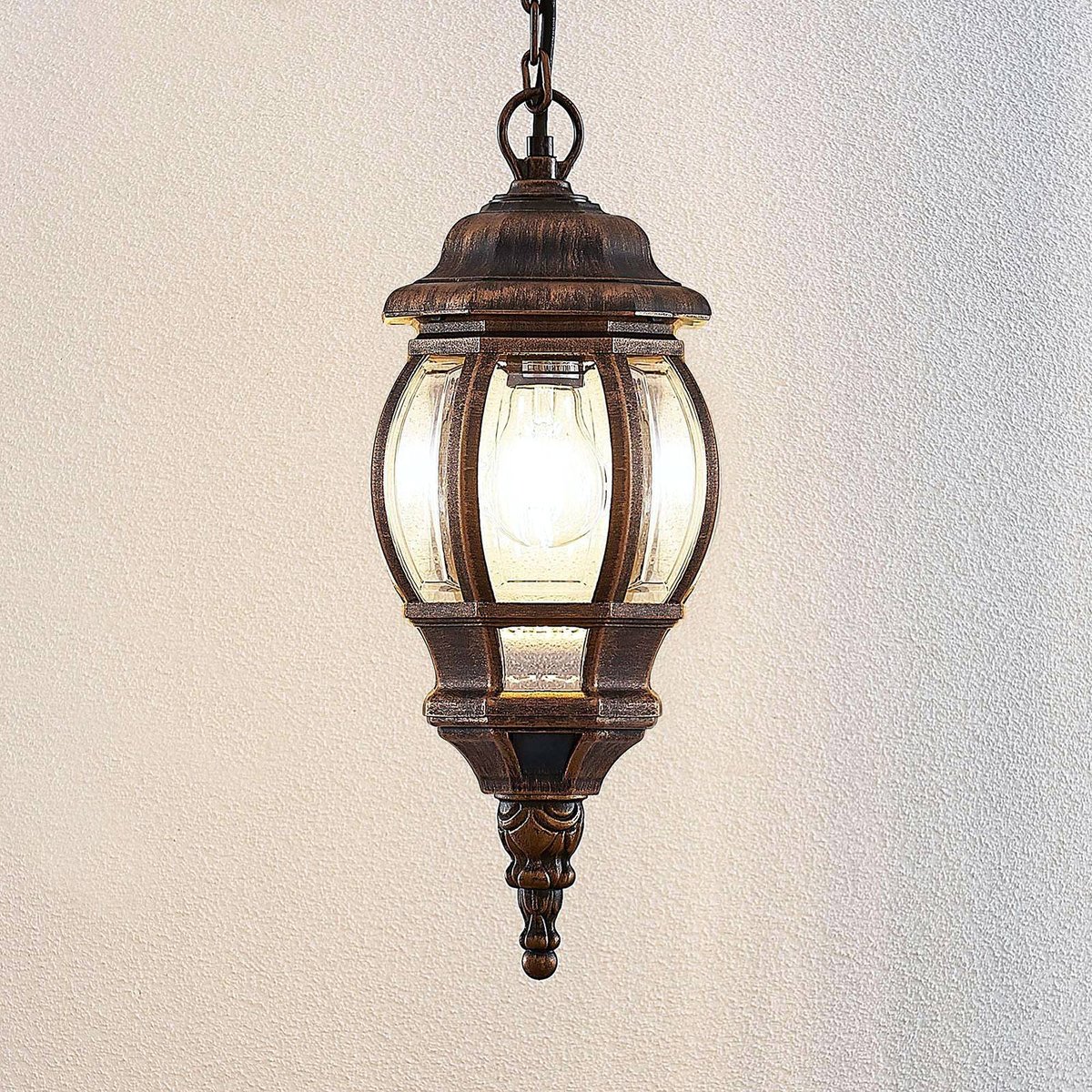 Luminaire extérieur antique, Nadesha doré brossé, LINDBY