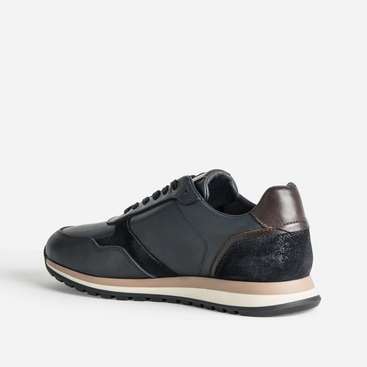 Basket en cuir PETRO marine, ERAM