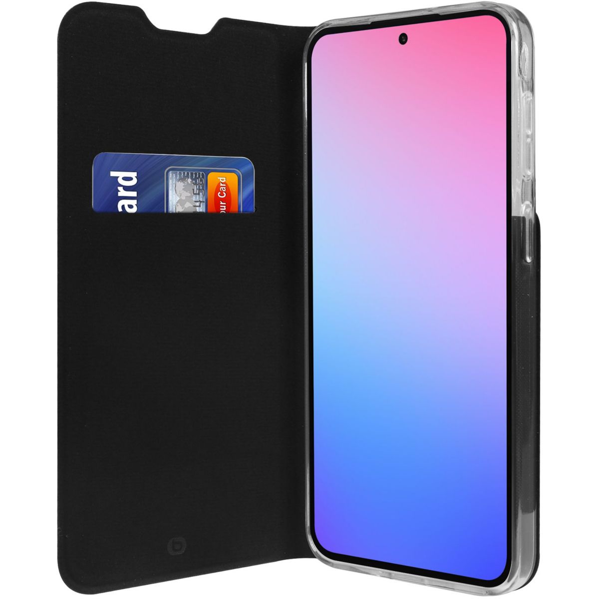 Coque Samsung Galaxy A57 folio Noir couleur unique, ESSENTIEL B