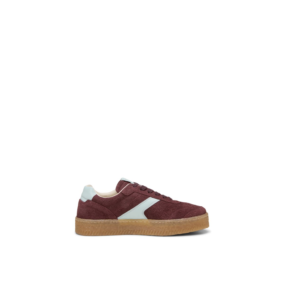 Baskets en cuir velours doux rouge, MARC O'POLO