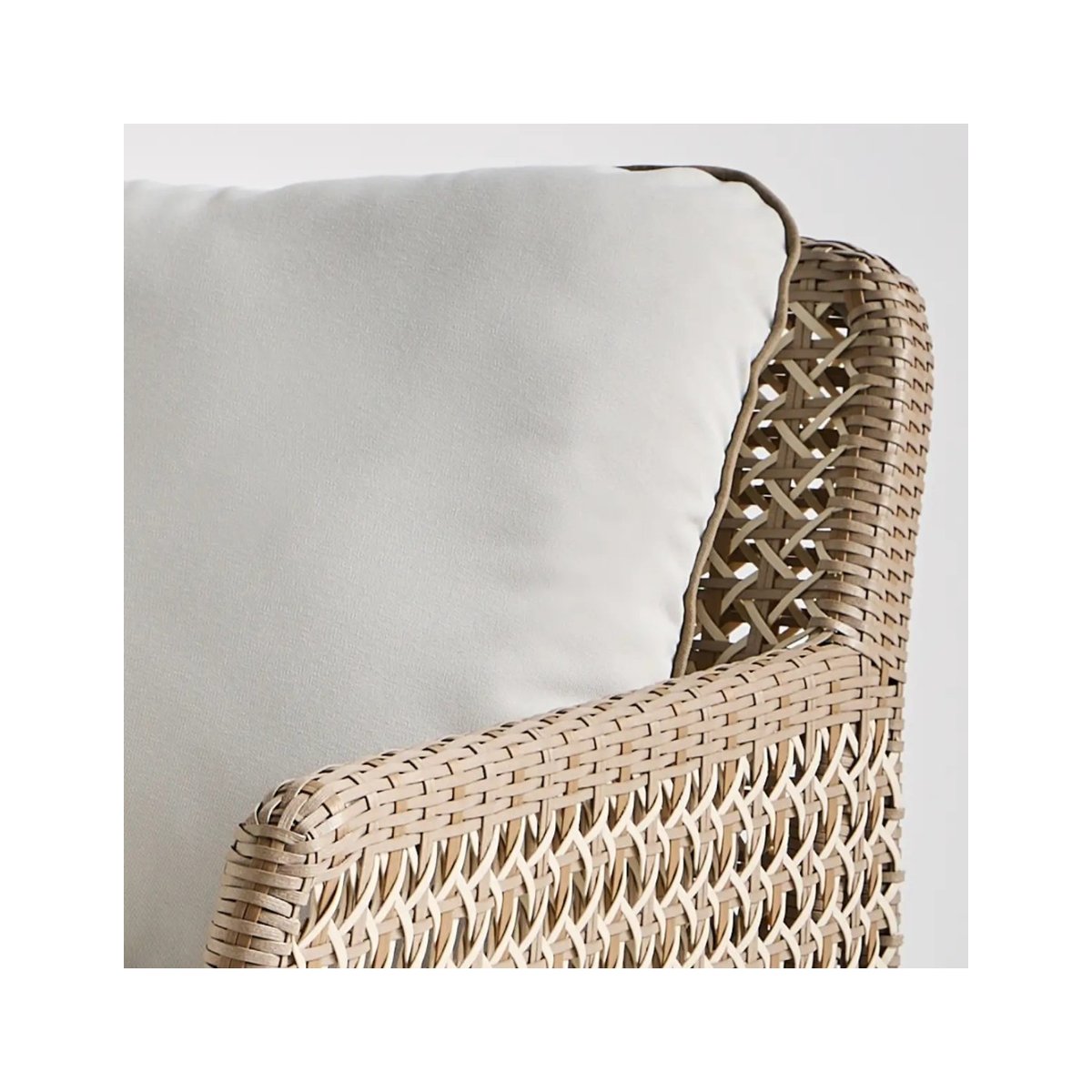 Fauteuil en résine ANTIBES RECIF gris résine recif - tissu gris perle, KOK