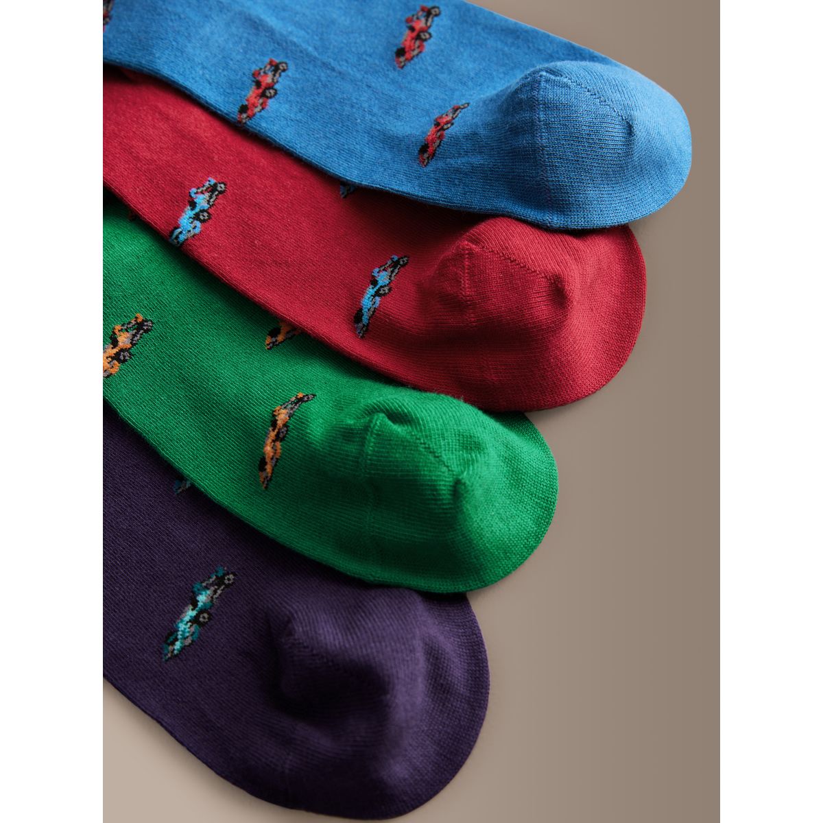 Chaussettes à motifs, lot de 4 signature rouge/vert/bleu, NEXT