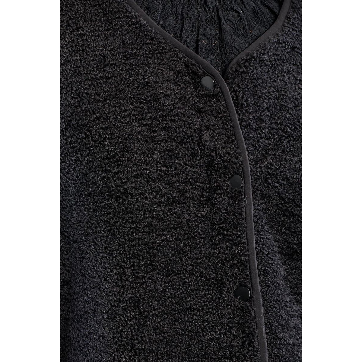 Veste sans manches, imitation mouton noir, LILI SIDONIO