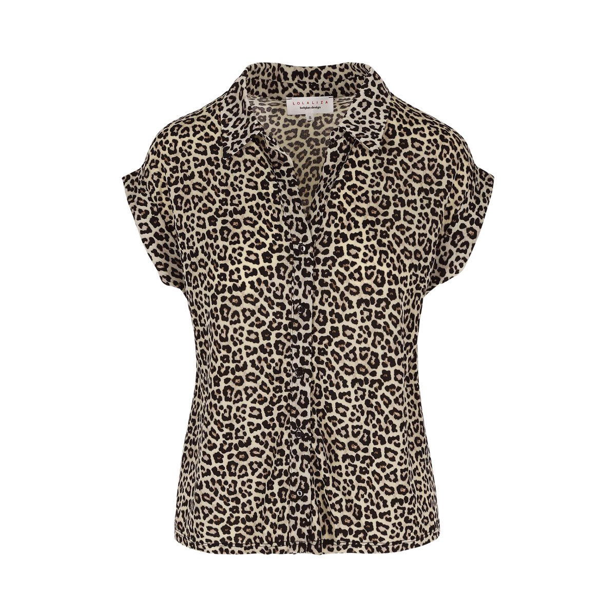 Blouse imprimé léopard noir, LOLALIZA