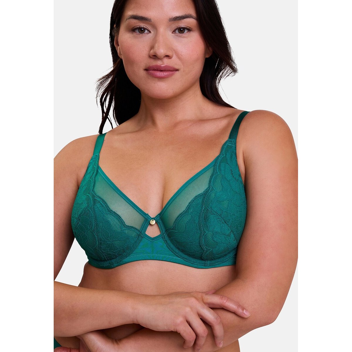 Soutien gorge avec armatures Romance vert emeraude, SANS COMPLEXE