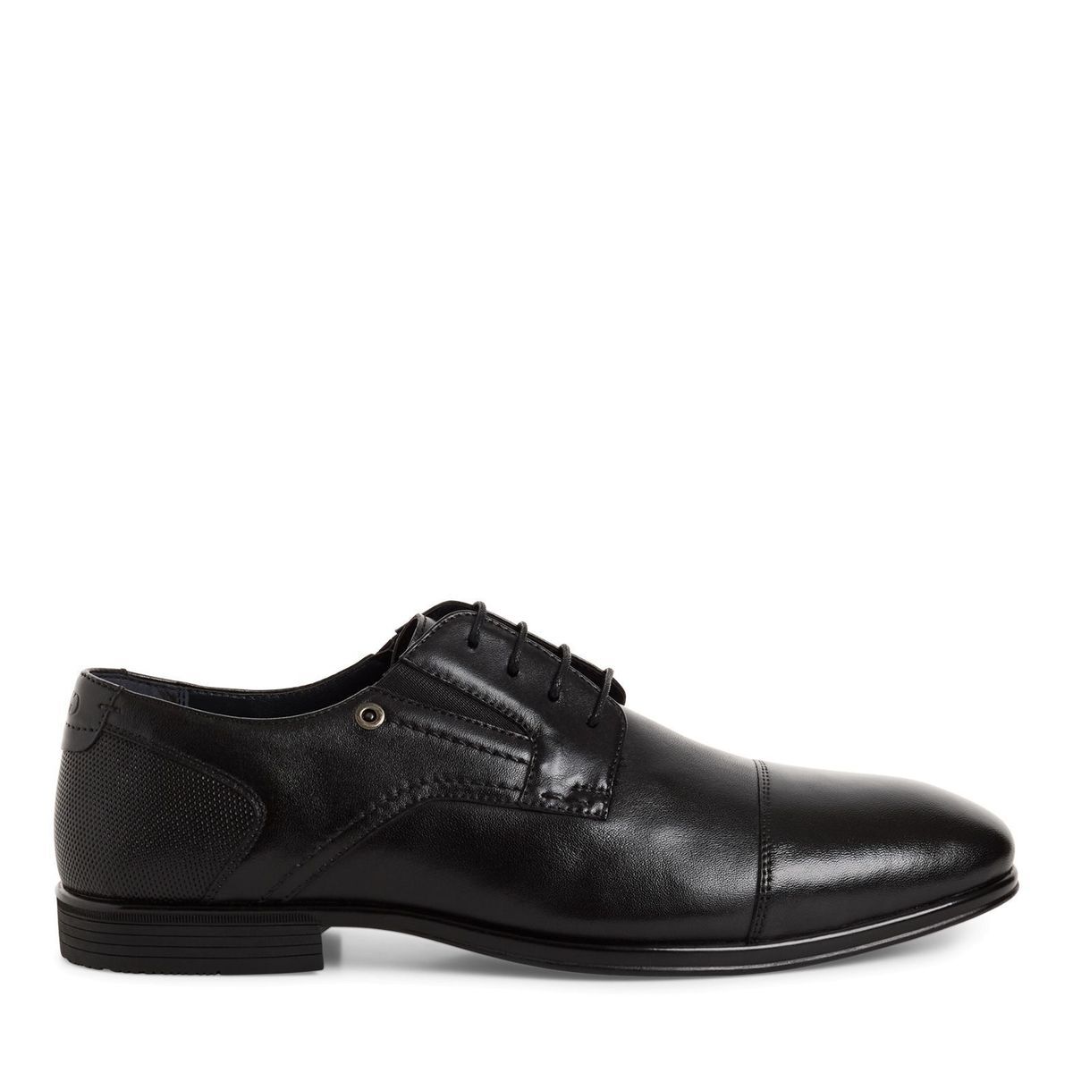 Derbie en cuir noir, MARCO TOZZI