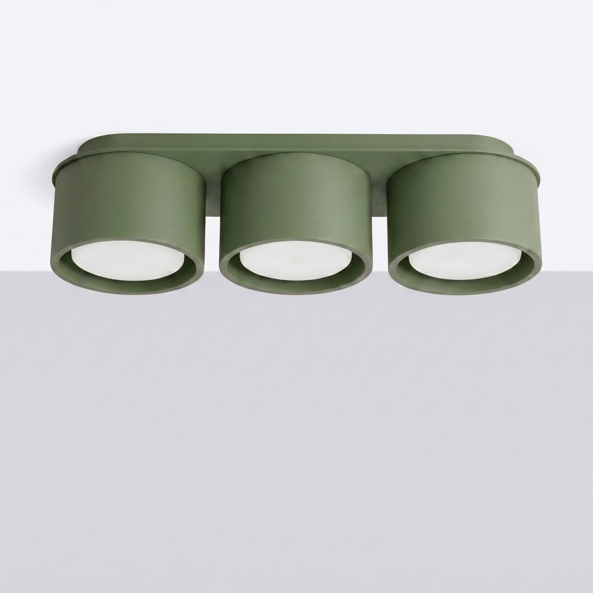 Plafonnier Aluminium Vert Olive Gx53 3 MODO vert olive, EDEN