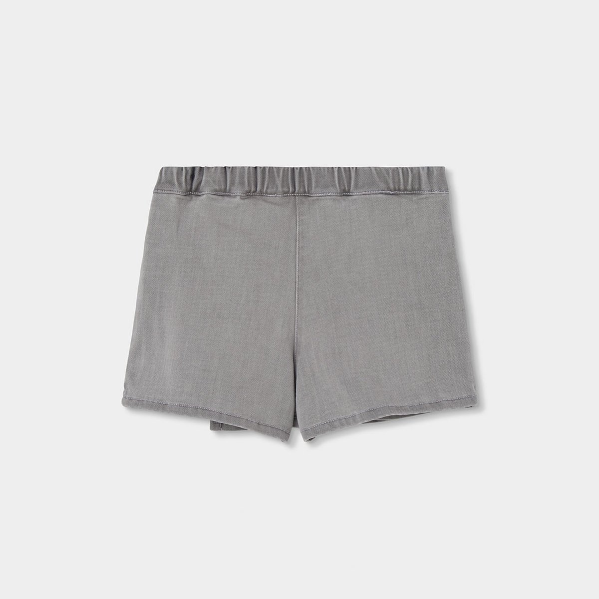 Jupe-short denim avec broderie gris, BOBOLI