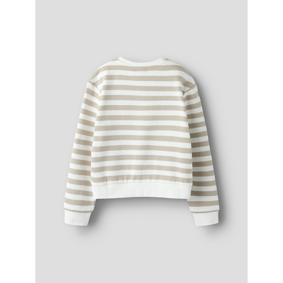 Crew Neck Sweatshirt ecru striped, NAME IT