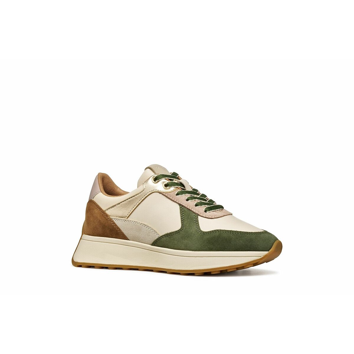 Baskets respirantes Amabel taupe/blanc, GEOX