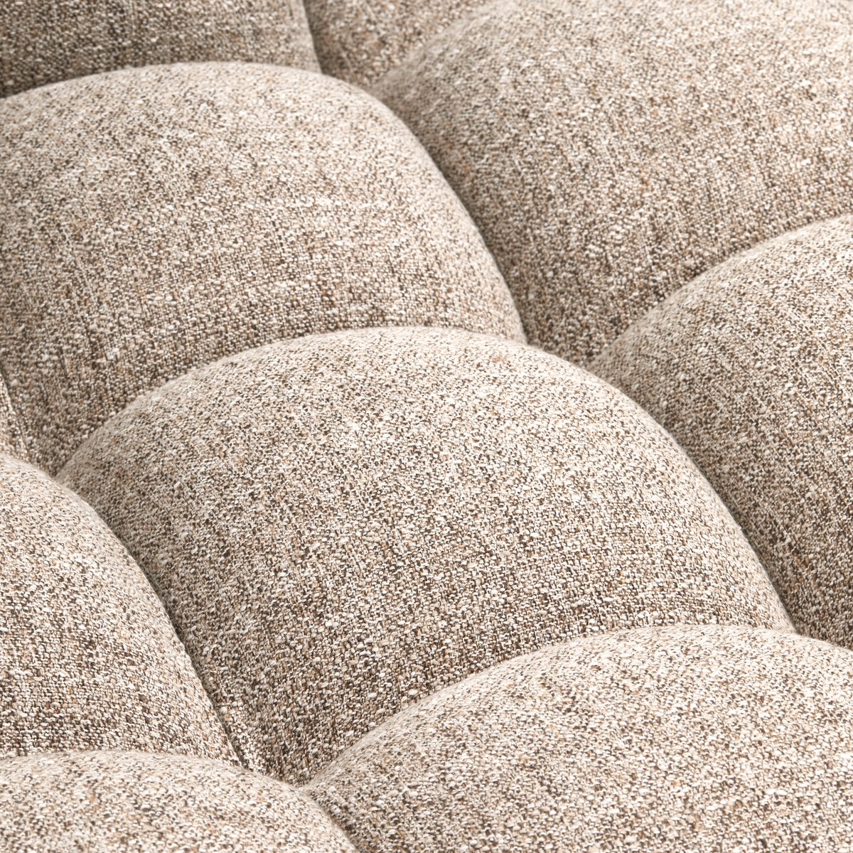 Canapé d'angle droit avec meridienne en tissu tissé ALLURE naturel mélangé, WOOOD
