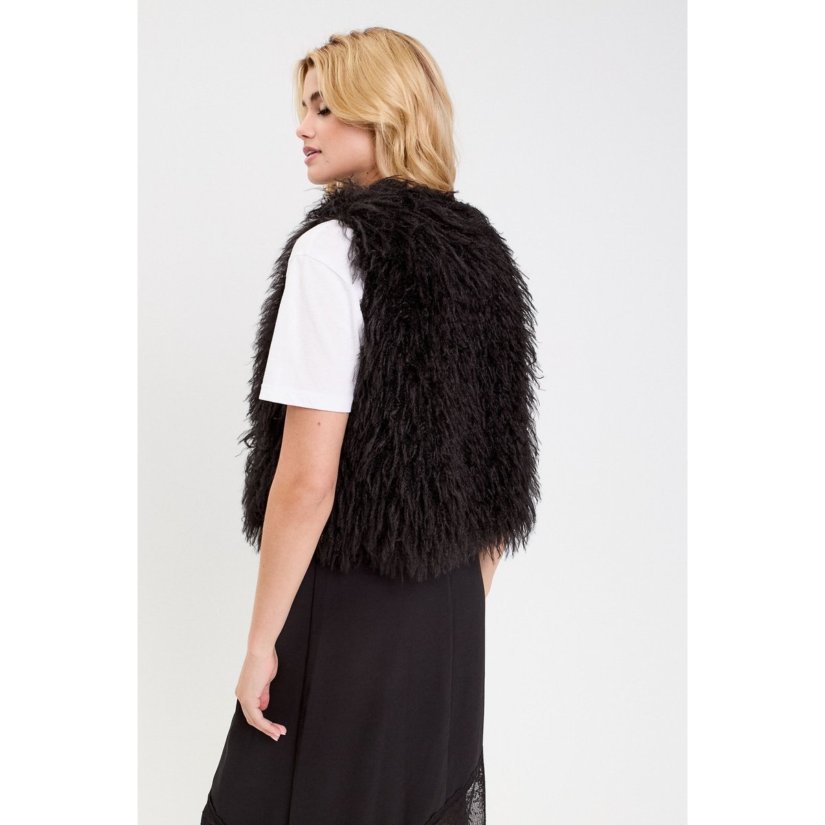 Gilet court sans manches noir, CACHE CACHE