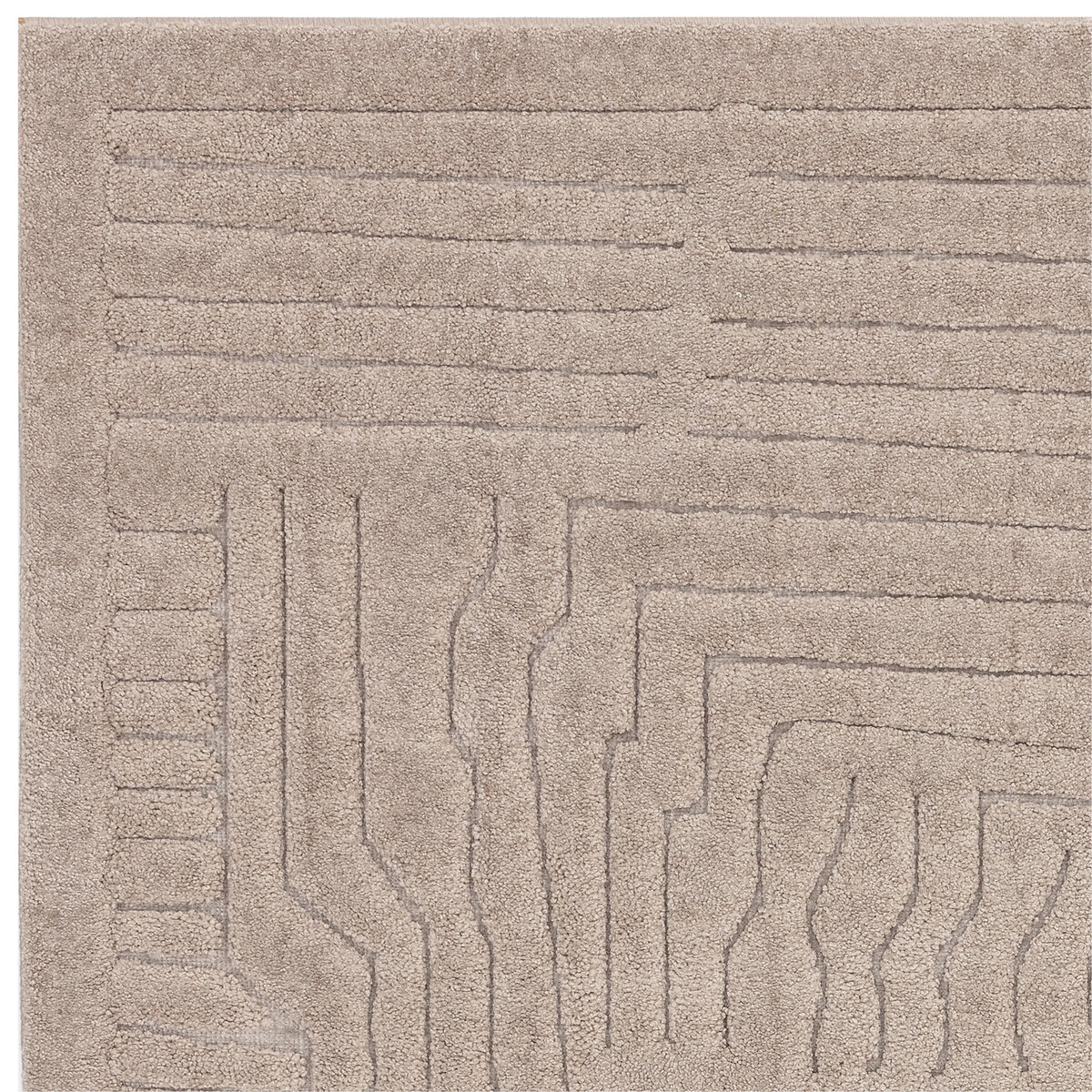 Scandi 3D Abstract Pattern Rug natural, ÉDITÉ