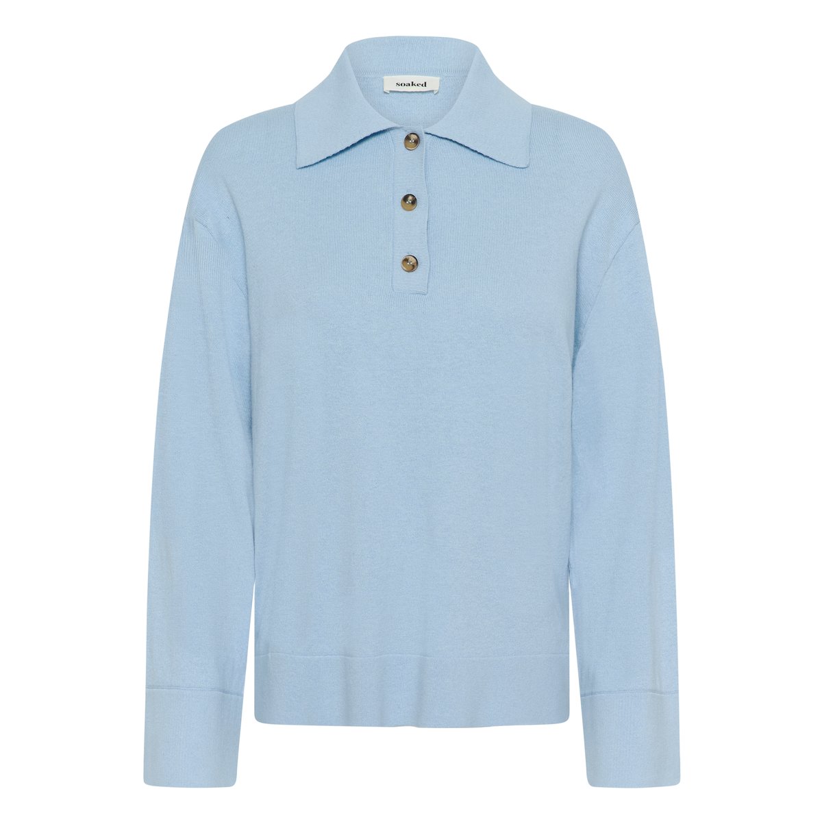 Pullover tricoté bleu powder blue, SOAKED IN LUXURY