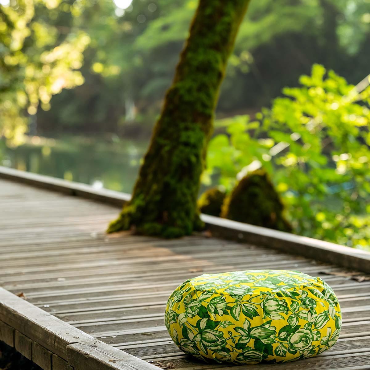 Zafu - Coussin de méditation APONI jaune, VENT DE BOHÈME