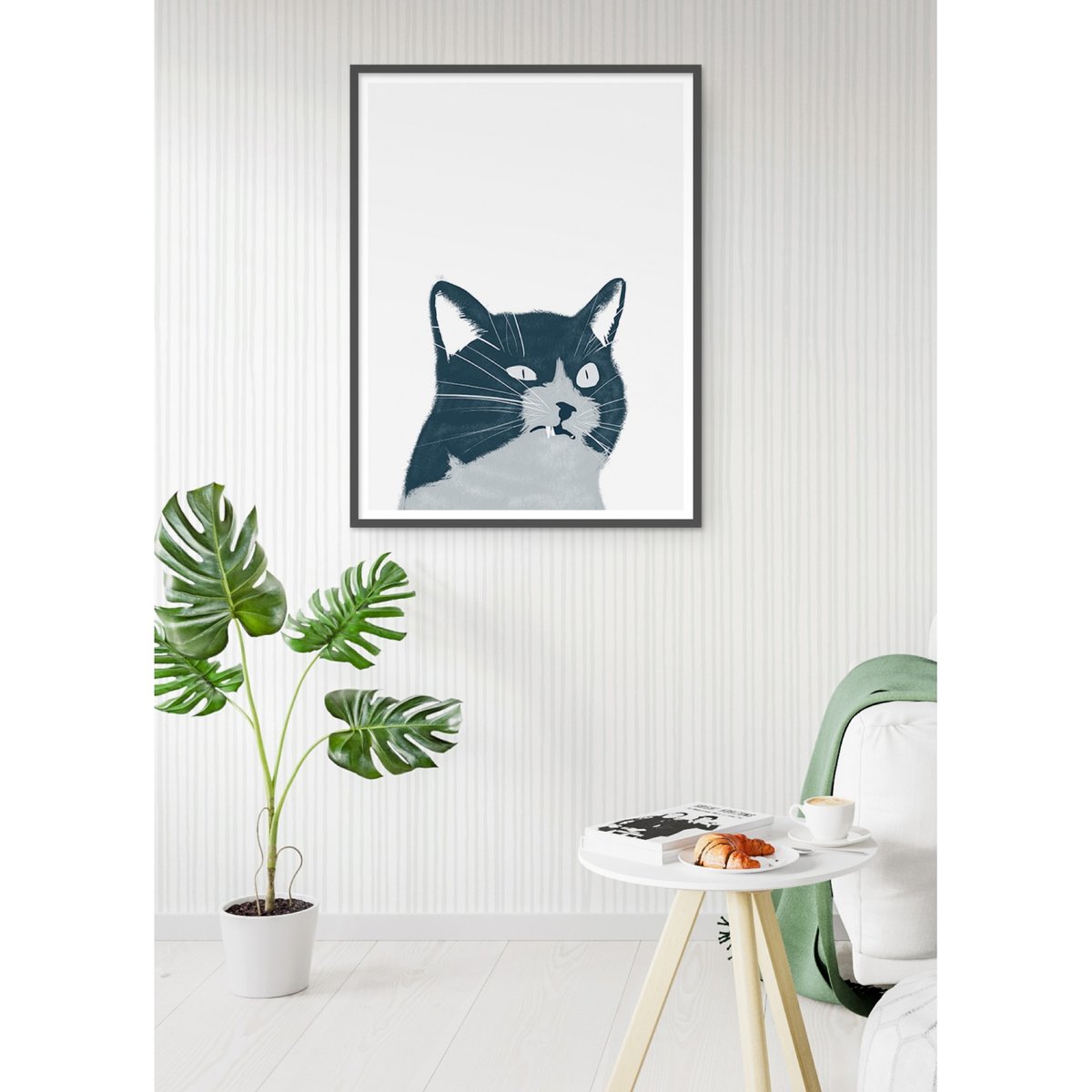 Affiche Chat blanc, L'AFFICHERIE