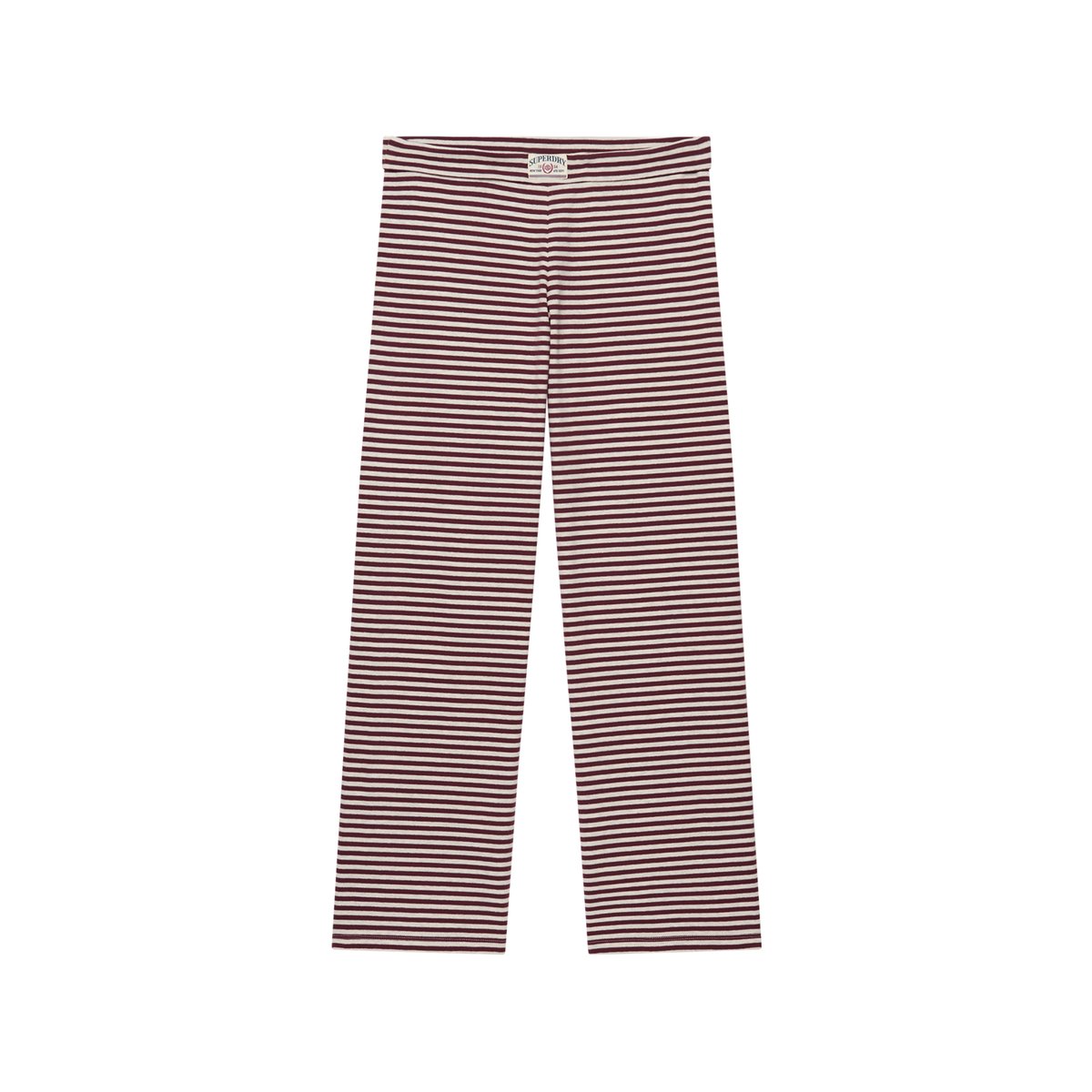 Pantalon Athletic Essentials Rayé Coupe Ajustée rouge port/gris chiné, SUPERDRY