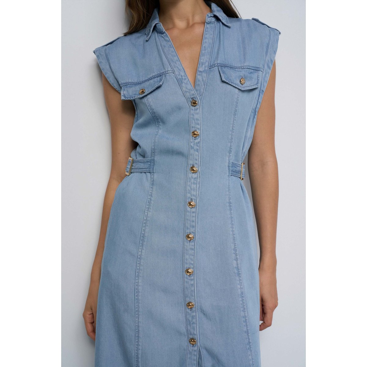 ROBE EN LIGHTDENIM bleu turquoise, SALSA JEANS