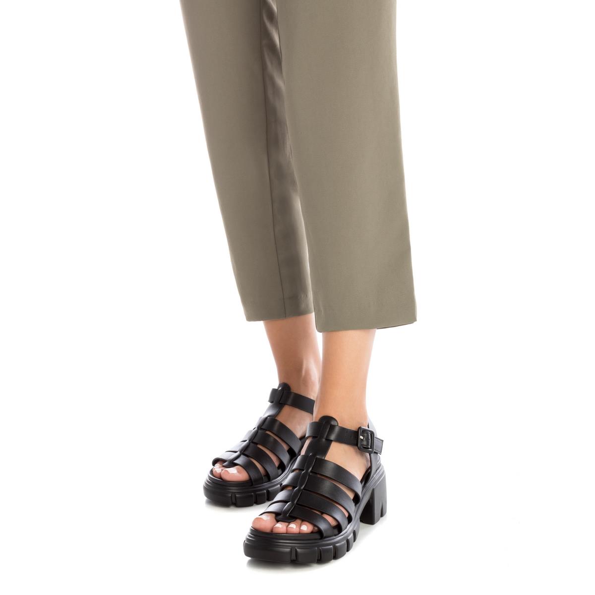 Sandale Talon Décontractée Boucle noir, REFRESH