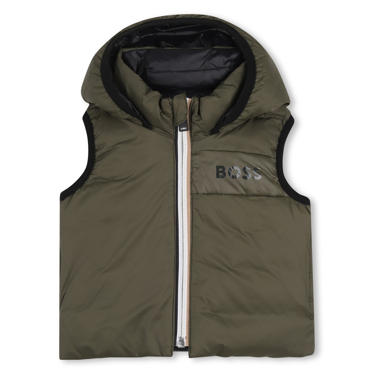 Doudoune réversible olive, BOSS KIDSWEAR