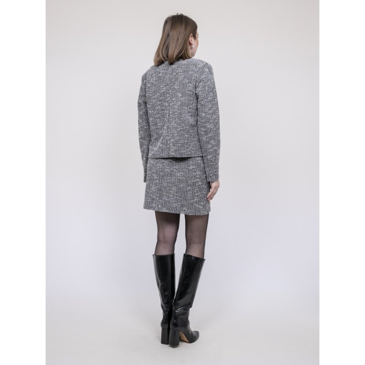 Veste Tweed Ulgarde gris, DONA LISA