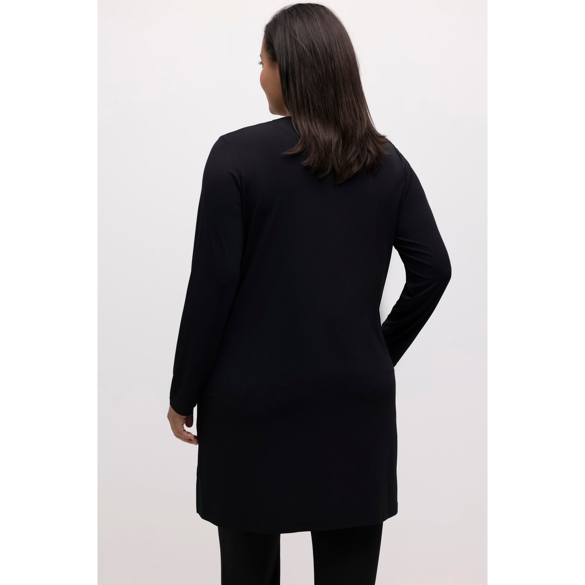 Veste en jersey, imprimé à pois. Col en V noir, ULLA POPKEN