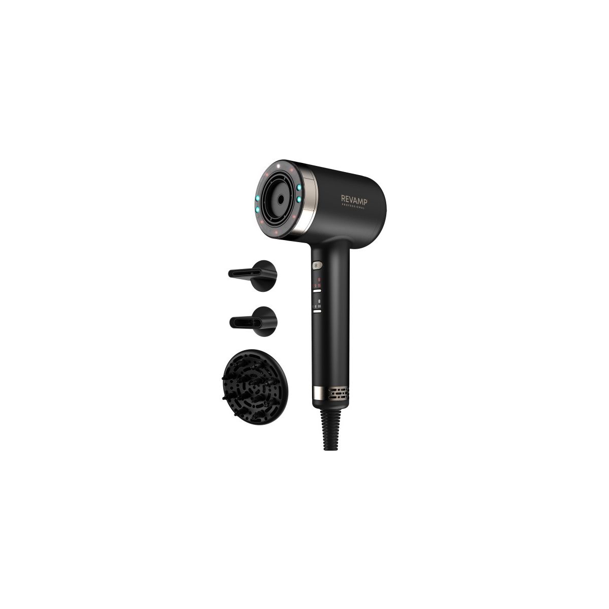 Sèche cheveux professionnel Infrarouge Tri-Care DR-7250-EU noir, REVAMP