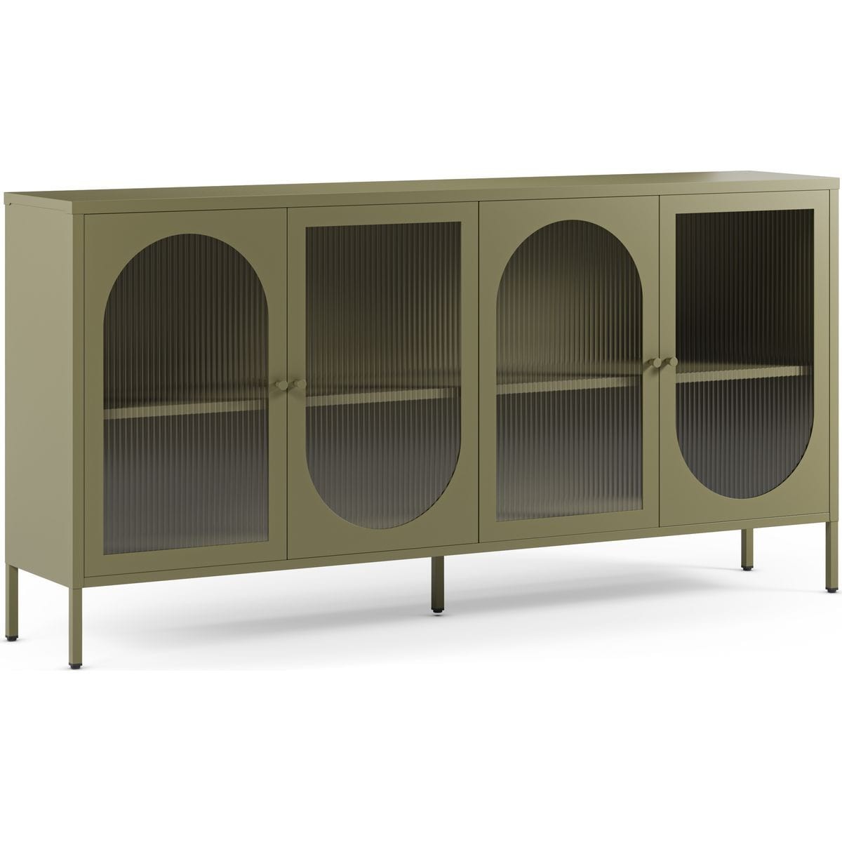 Buffet 4 portes en métal - YSIA vert, HOMIFAB