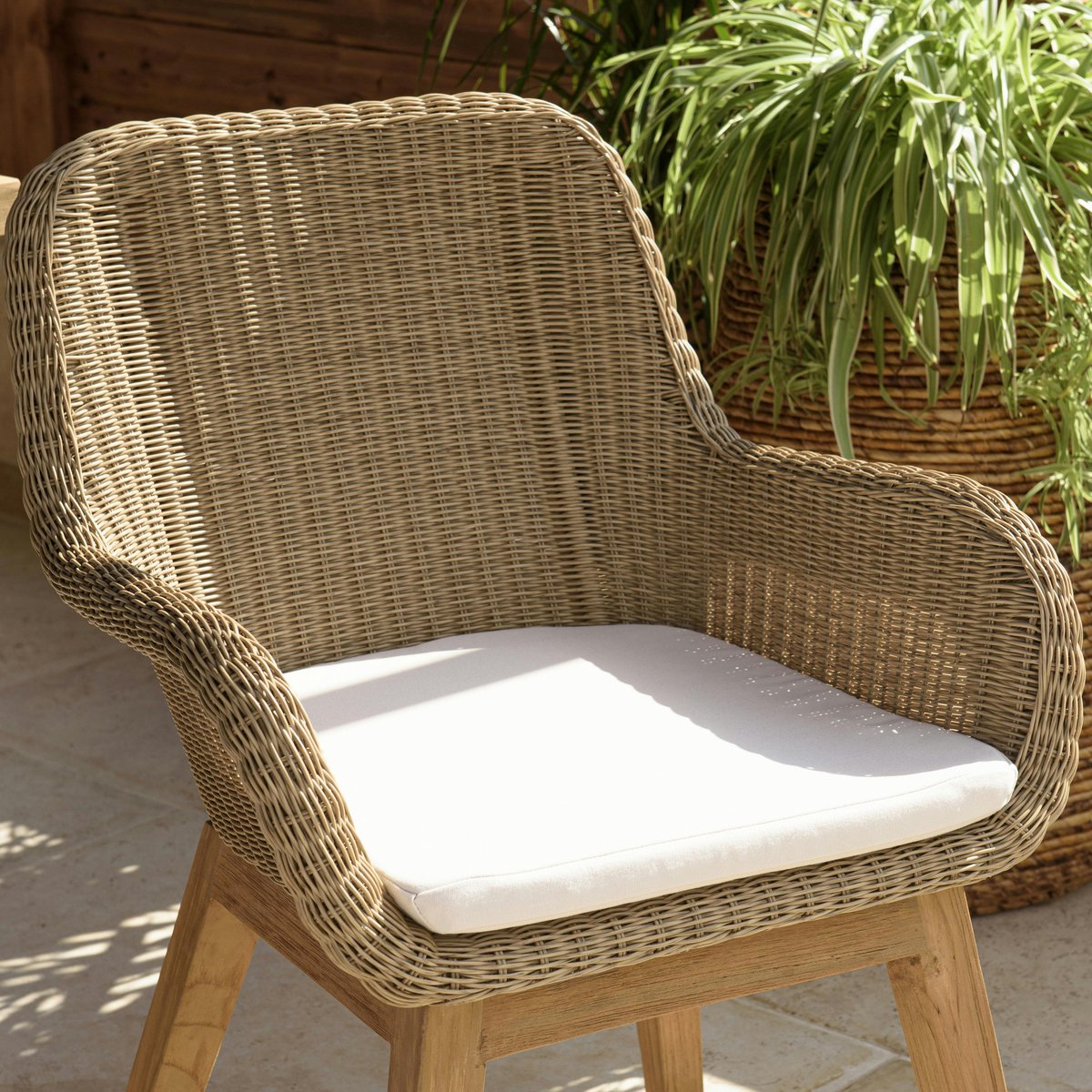 Fauteuil de jardin résine tressée beige (lot de 2) MANY beige, PIER IMPORT