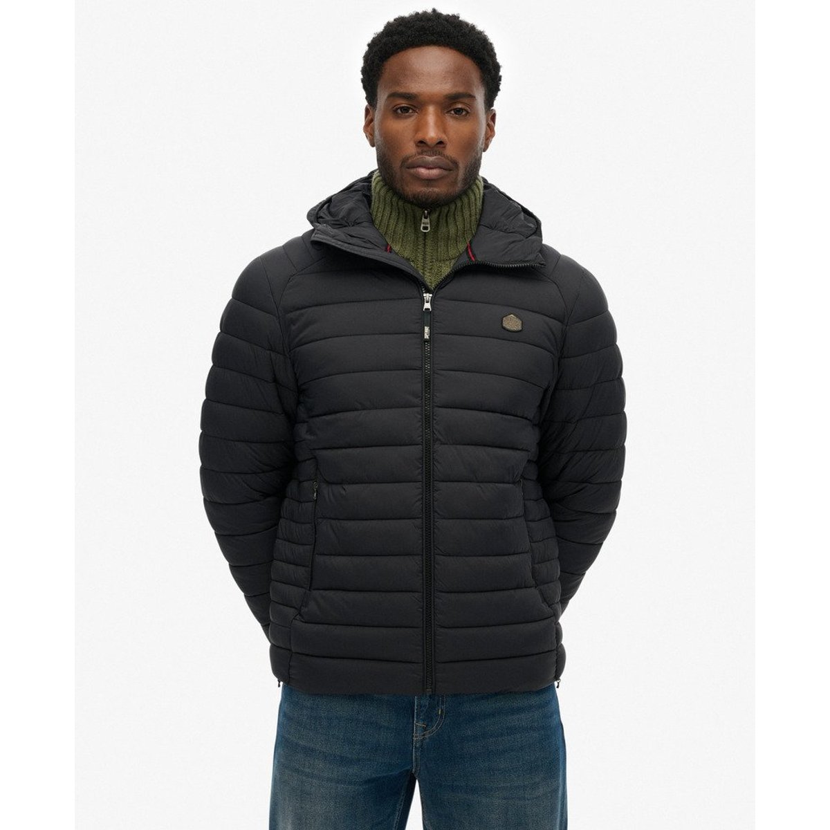 Veste à capuche Fuji Lite noir, SUPERDRY