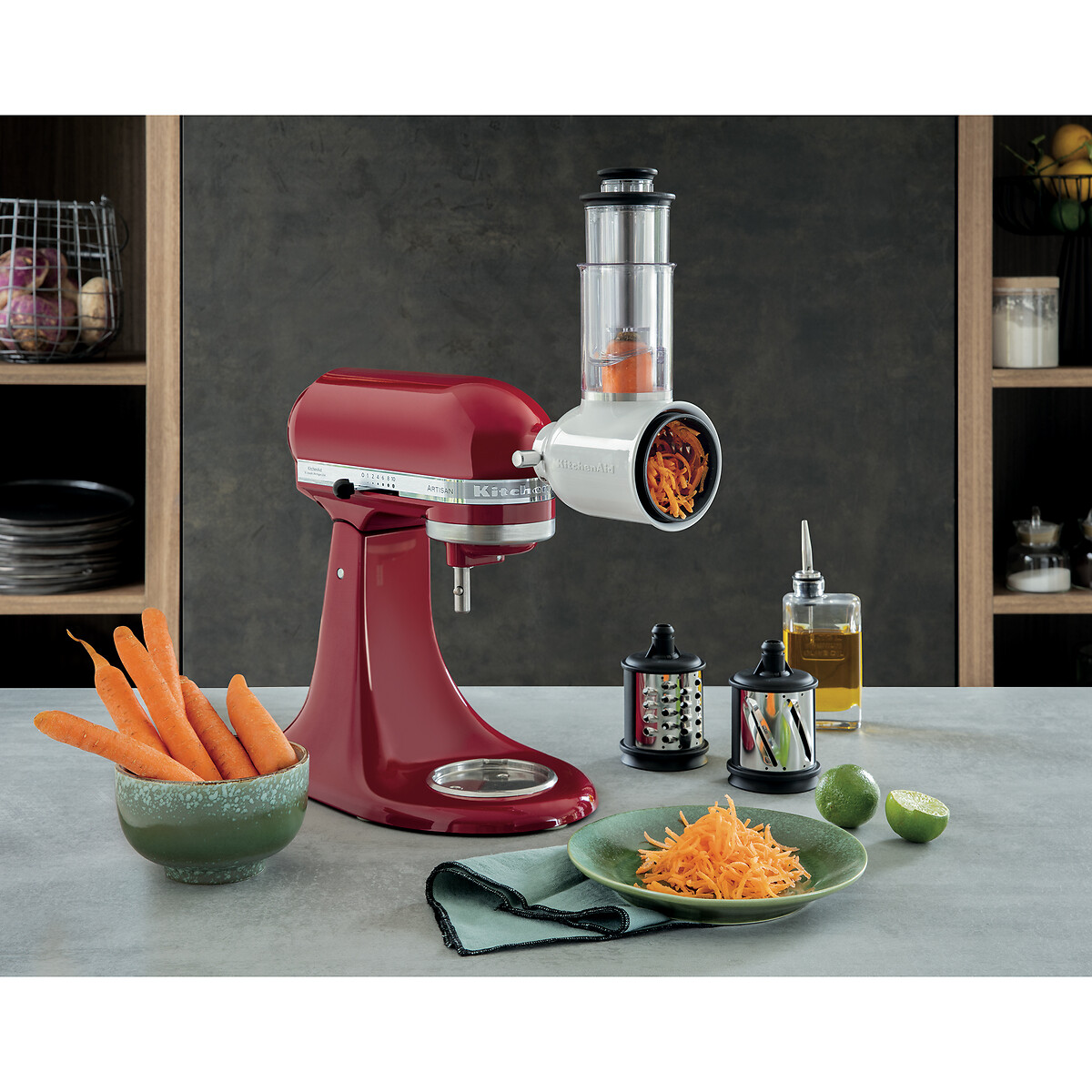 Tranchoir/râpe pour robot pâtissier 5KSMVSA inox, KITCHENAID