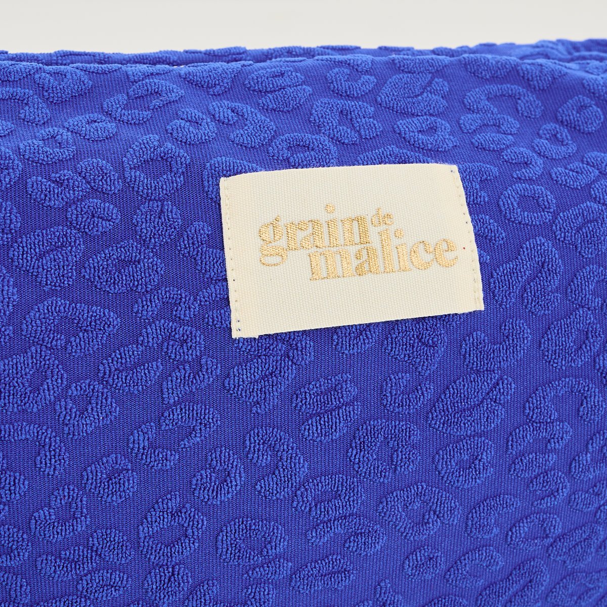 Trousse de toilette zippée éponge bleu, GRAIN DE MALICE
