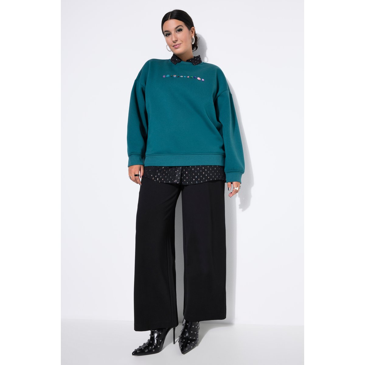 Sweat-shirt oversize pétrol, STUDIO UNTOLD