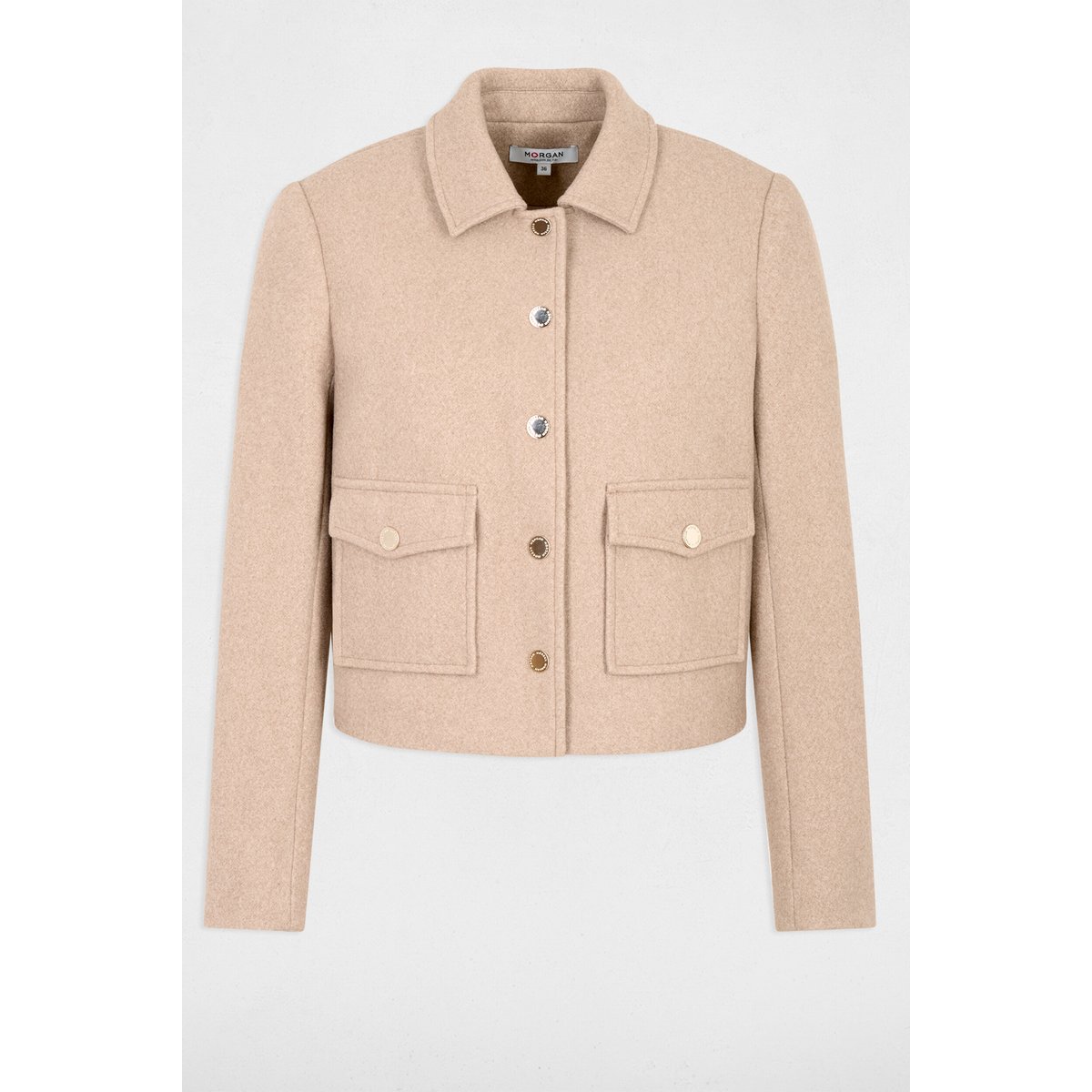 Veste courte sans manches beige moyen, MORGAN