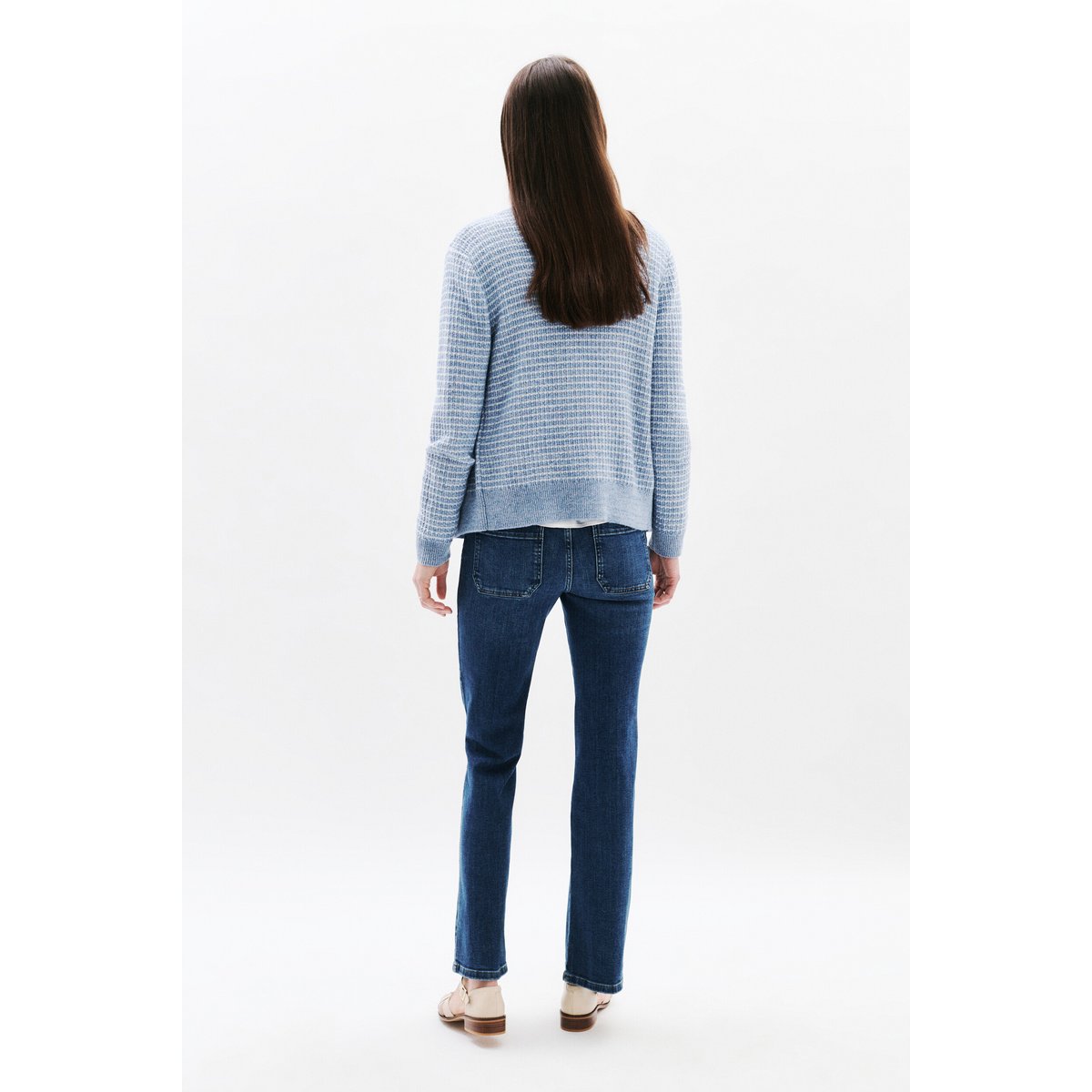 Gilet Mleonie denim baby bleu, CAROLL
