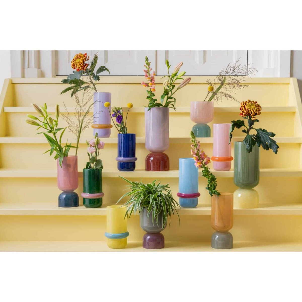 Vase Verre COLORES SMALL rose tendre, PRESENT TIME