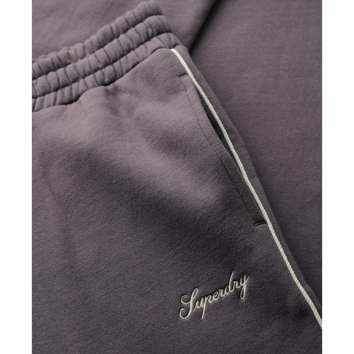 Pantalon de survêtement droit Country Club gris granite foncé, SUPERDRY