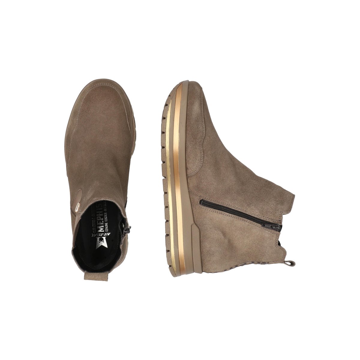 Baskets en cuir PAULINA noisette 5140, MEPHISTO
