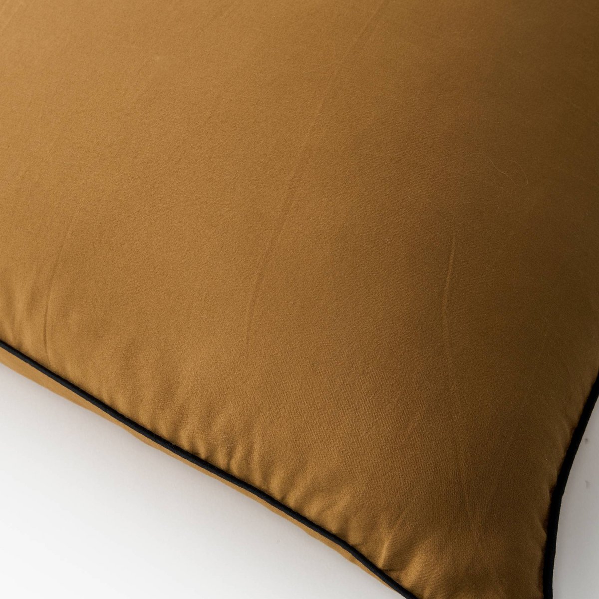 Taie d'oreiller rectangulaire 50x70 cm, en satin de coton GOTS noisetier, MONOPRIX