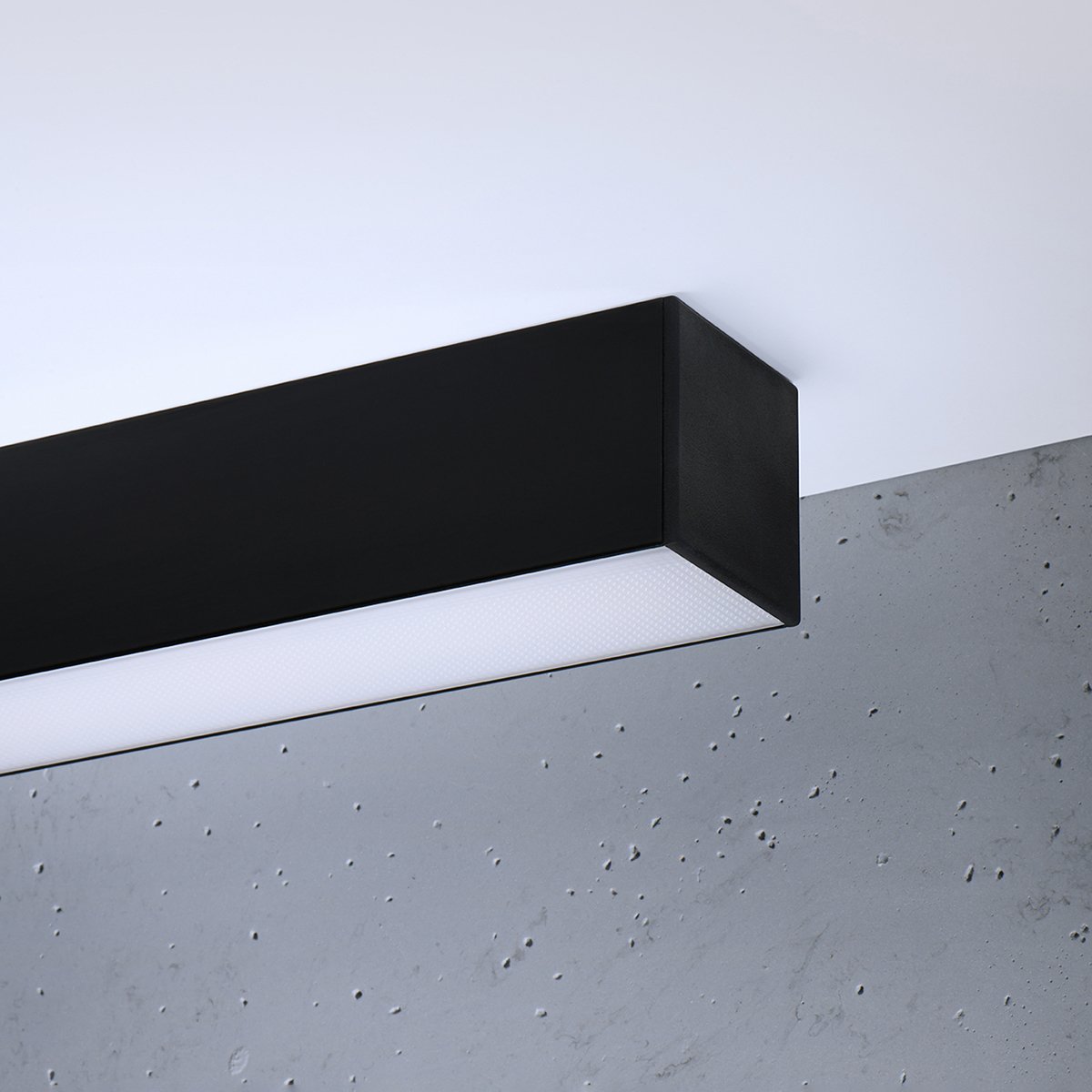 Plafonnier Aluminium Noir LED 1 Pinne noir, EDEN