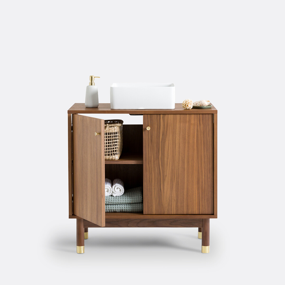 Meuble sous-vasque, Lambro noyer, LA REDOUTE INTERIEURS