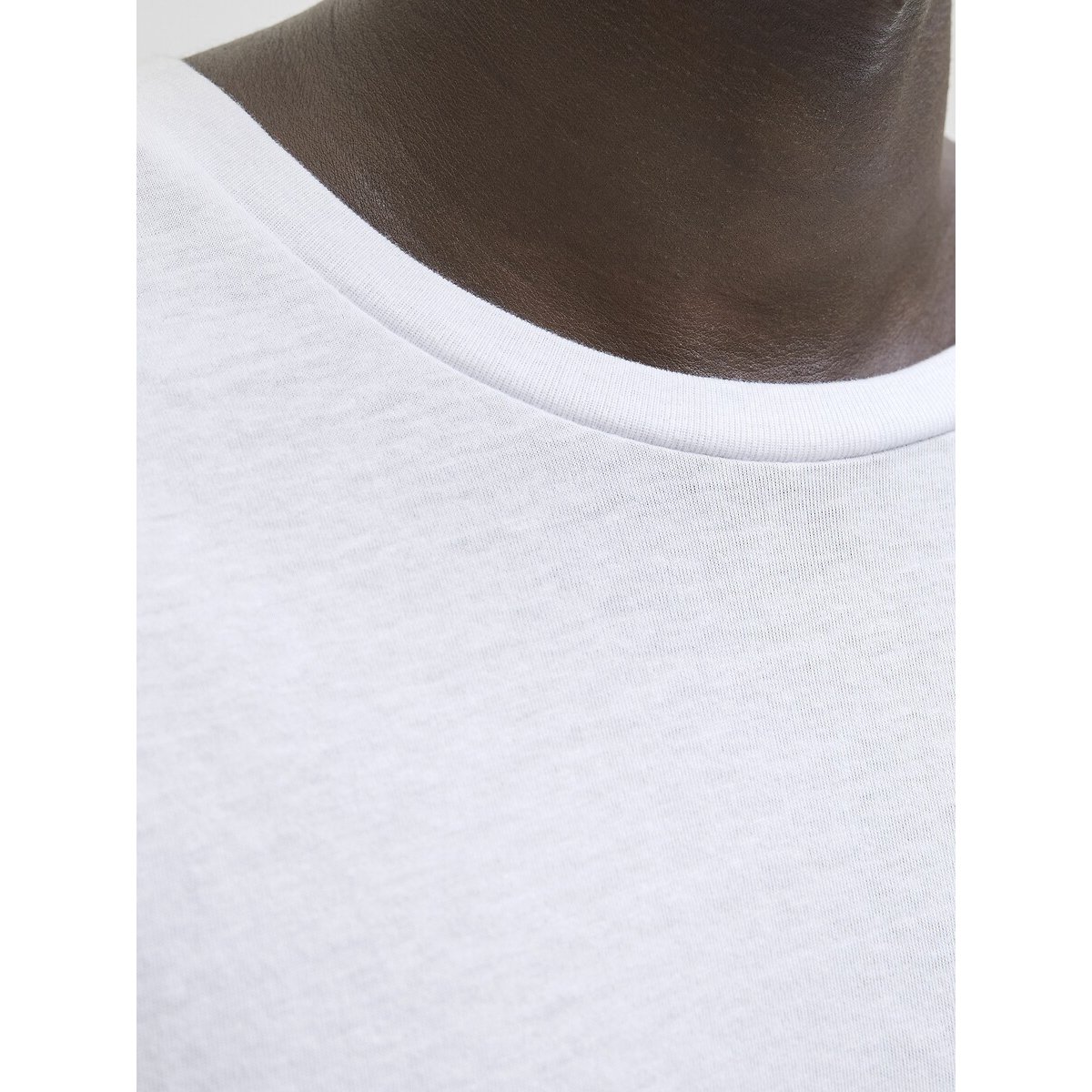 T-shirt col rond Logo blanc, JACK & JONES